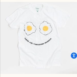 Edie Parker “These Are Your Boobs On Drugs” Shirt Size M